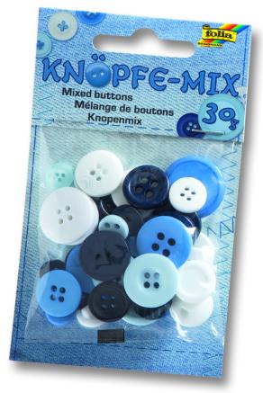 Folia Renkli Düğmeler Mavi 30 gr
