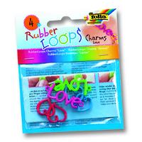 Folia Rubber Loops charms love 100 adet 5 renk