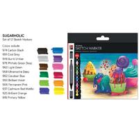 Marabu Sketch Marker Graphix Set Sugarholic 12Renk