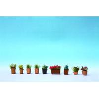 Noch Saksıda Çiçekler 9 Adet Lazer Kesim