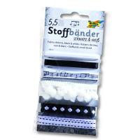 Folia Kumaş Bandı Set 6 çeşit Siyah-Beyaz