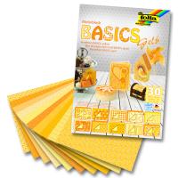 Folia Motiv Blok 24x34cm Basics Sarı 30tabaka