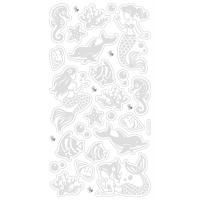 Folia Kabartma Metalik Sticker Gümüş 29 parça