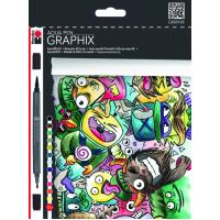 Marabu Aqua Pen Graphix Mega Mash 12 Renk