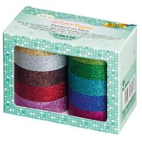 Folia GlitterTape 15mmx5m 10 renk çeşitli