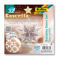 Folia Bascetta Star Set 15x15 Yıldız Grafik Beyaz