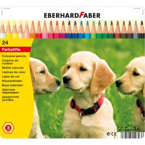 Eberhard Faber Altıgen Kuruboya 3mm mine 24 Renk Metal Kutu