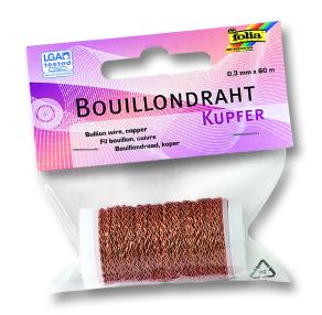 Folia Dalgalı Tel 0,3mmx60m Bakır