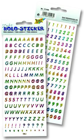 Folia Holo Sticker Harfler-Rakamlar 2tabaka