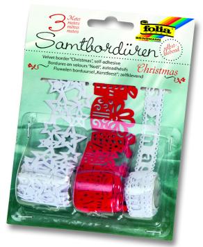 Folia Kadife Bordür Yapışkanlı Set Yılbaşı 3 rulo