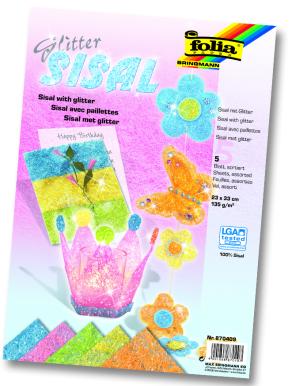 Folia Sisal 135gsm 23x33 Pastel Simli5tabaka