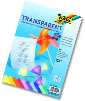 Folia Transparan 115gsm A4 10 renk 10tabaka