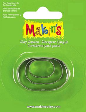 Makin's Clay Kesme Kalıbı Oval 3 Parça