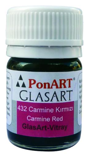 PonART Glass Art 20 ml Carmine Kırmızı