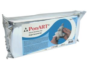 PonART Seramik Kil 1kg Beyaz