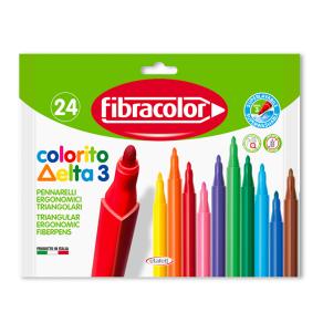 Fibracolor Colorito Delta Keçeli Kalem 24 Renk