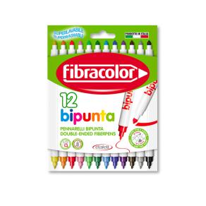 Fibracolor Bipunta Çift Uçlu Keçeli Kalem 12 Renk