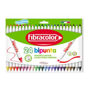 Fibracolor Bipunta Çift Uçlu Keçeli Kalem 24 Renk
