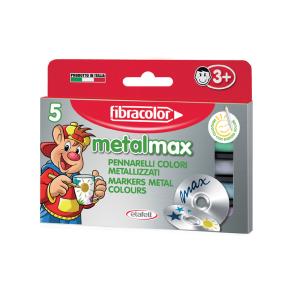 Fibracolor Metal Max Metalik Keçeli Kalem 5 Renk