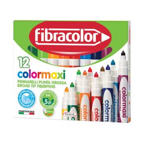 Fibracolor ColorMaxi Jumbo Keçeli Kalem 12 Renk