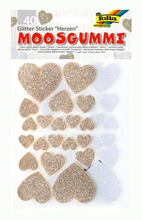 Folia Eva Sticker Glitter Beyaz-Altın
