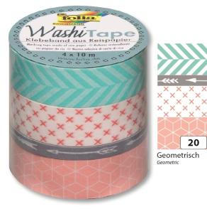 Folia Washi Tape 4 lü Set Geometrik