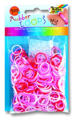 Folia Rubber Loops Kırmızı 500 adet 25 s-clips