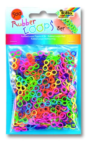 Folia Rubber Loops Çizgili 500 adet 25 s-clips