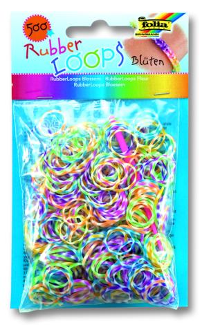 Folia Rubber Loops Çiçek 500 adet 25 s-clips