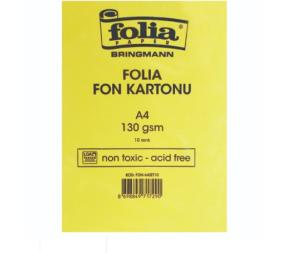 Folia Fon Kartonu 130gsm A4 10 renk 10tabaka