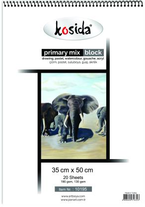 Kosida Primary Mix Block 35x50cm 20 yaprak