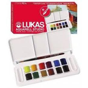 Lukas 6855 Studio Aquarell 12 renk + 10 138 Blok