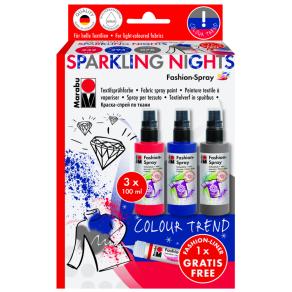 Marabu Fashion Spray Set 3 Renk Sparkling Nights