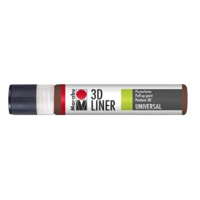 Marabu 3D Liner Kumaş Boyası 25ml Medium Brown