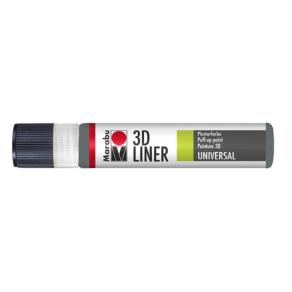 Marabu 3D Liner Kumaş Boyası 25ml Grey