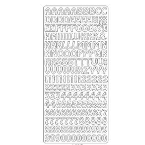 PonART Sticker Harf-Sayı (Gümüş)