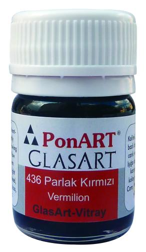 PonART Glass Art 20 ml Parlak Kırmızı