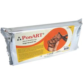 PonART Seramik Kil 1kg Terracotta