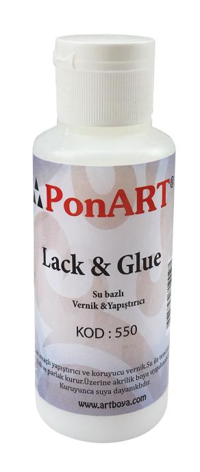 PonART Lack&Glue Su Bazlı Yapıştırıcı Vernik